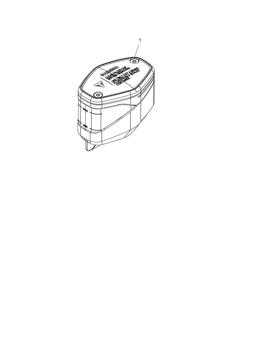Front Brake Reservoir, Type 1 exploded diagram