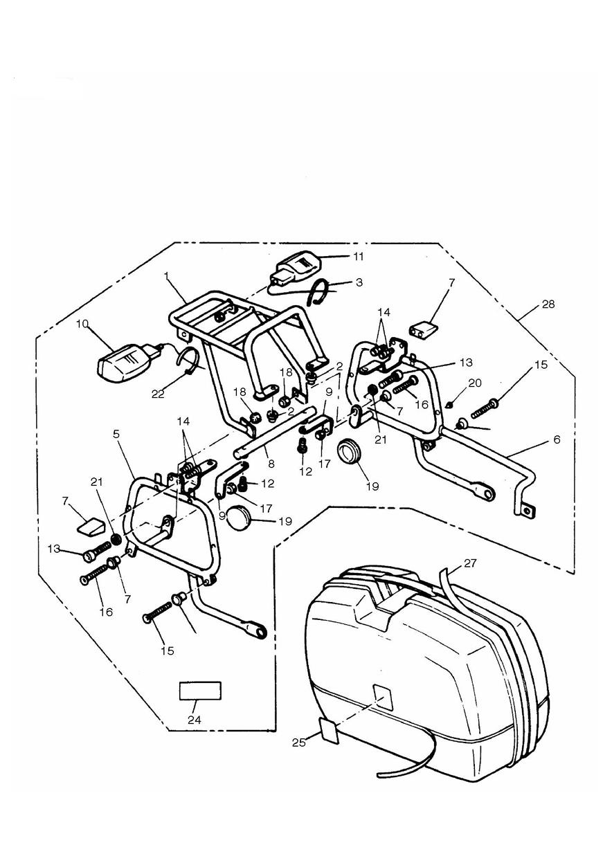 Luggage exploded diagram