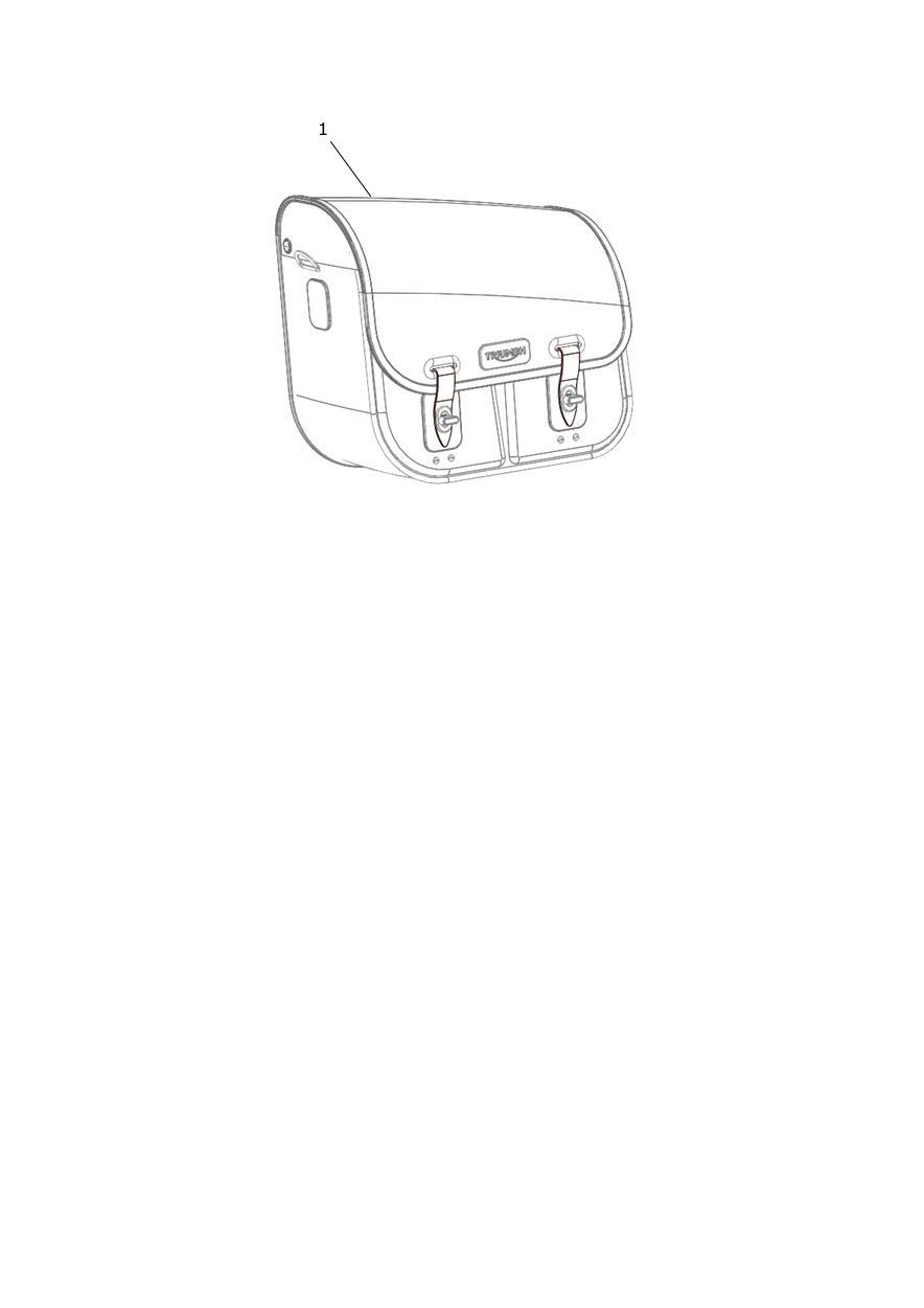 Pannier, Waxed Cotton, Black, LH exploded diagram