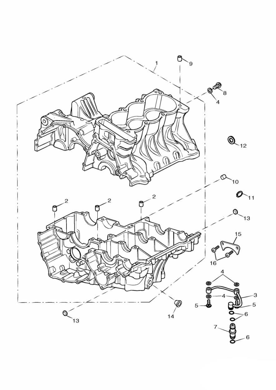Crankcase exploded diagram