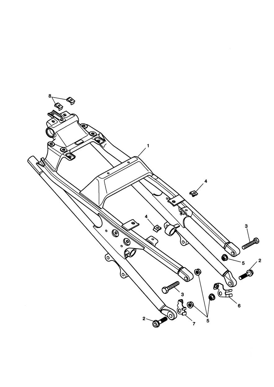 Rear Sub-Frame & Fittings exploded diagram