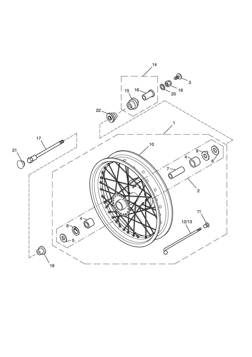 Front Wheel exploded diagram