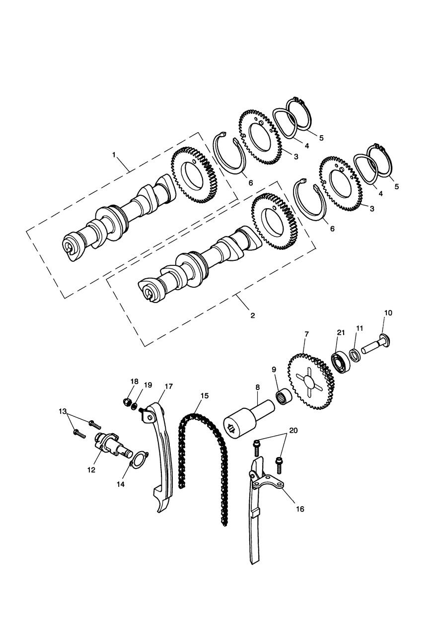 Camshaft & Camshaft Drive exploded diagram