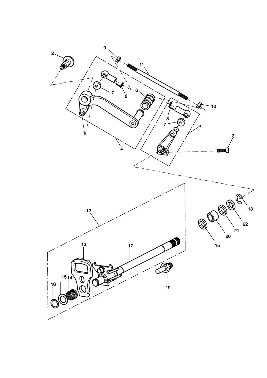 Gear Change Mechanism exploded diagram