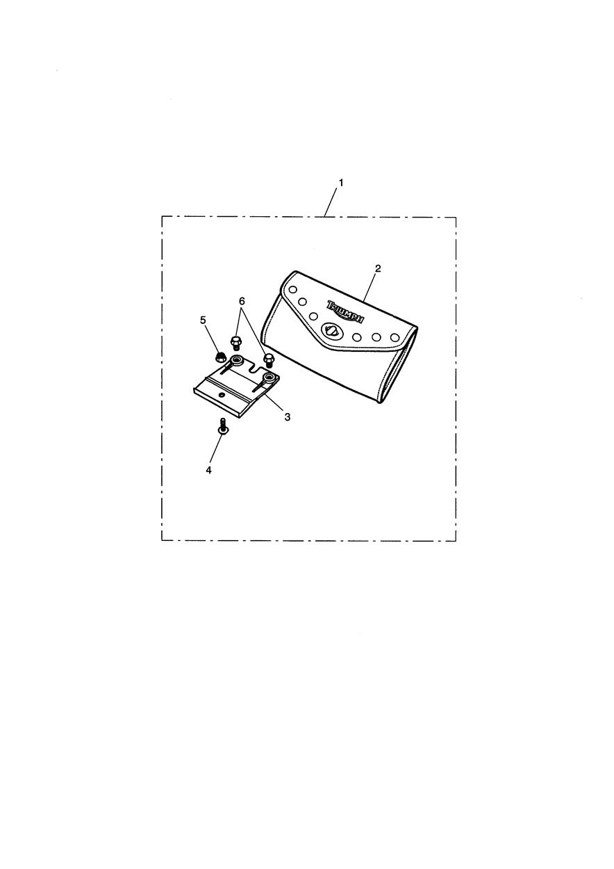Leather Windshield Bag Kit, Studded exploded diagram