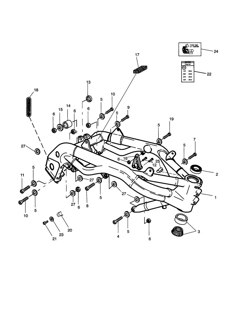 Main Frame & Fittings exploded diagram