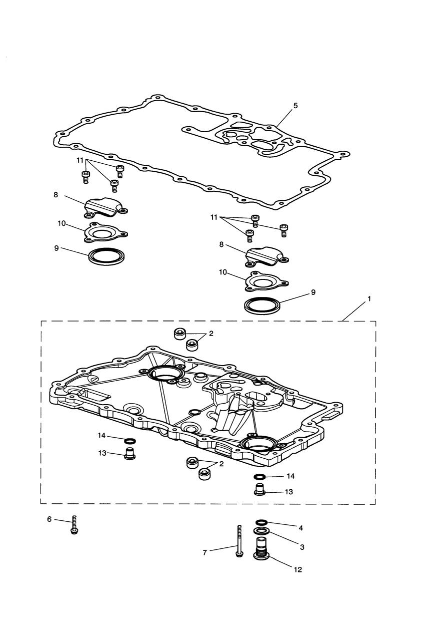 Sump & Fittings exploded diagram