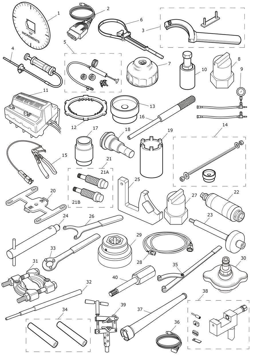 Service Tools exploded diagram