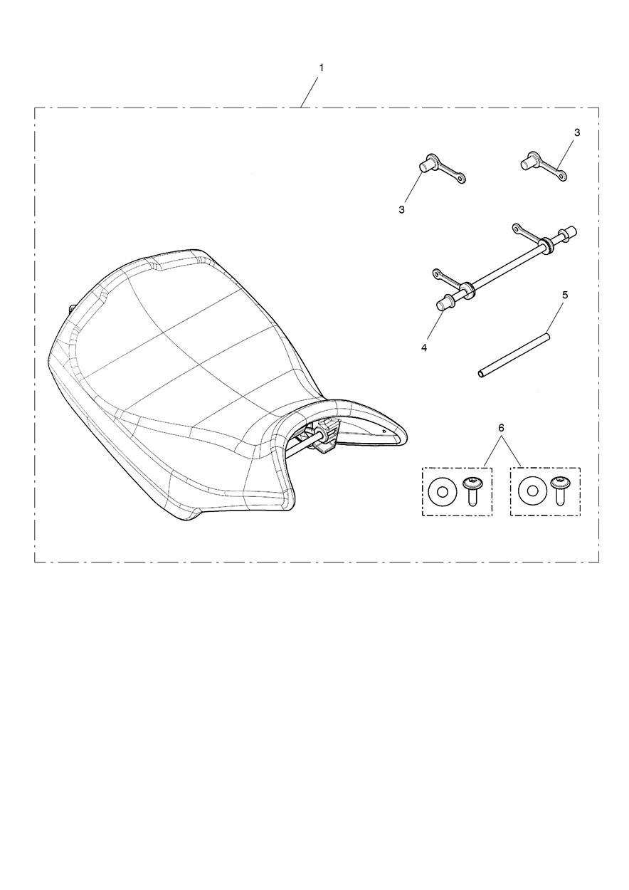 Rider Seat Assy, Low exploded diagram