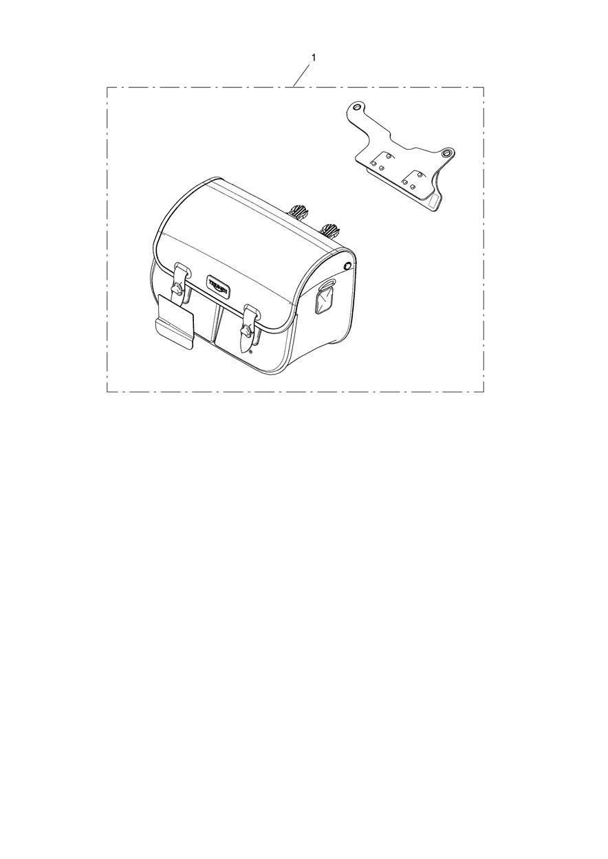 Pannier, Waxed Cotton, RHS, Black exploded diagram