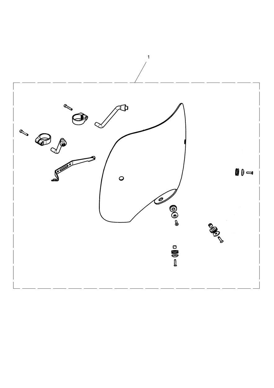 Windshield Touring exploded diagram