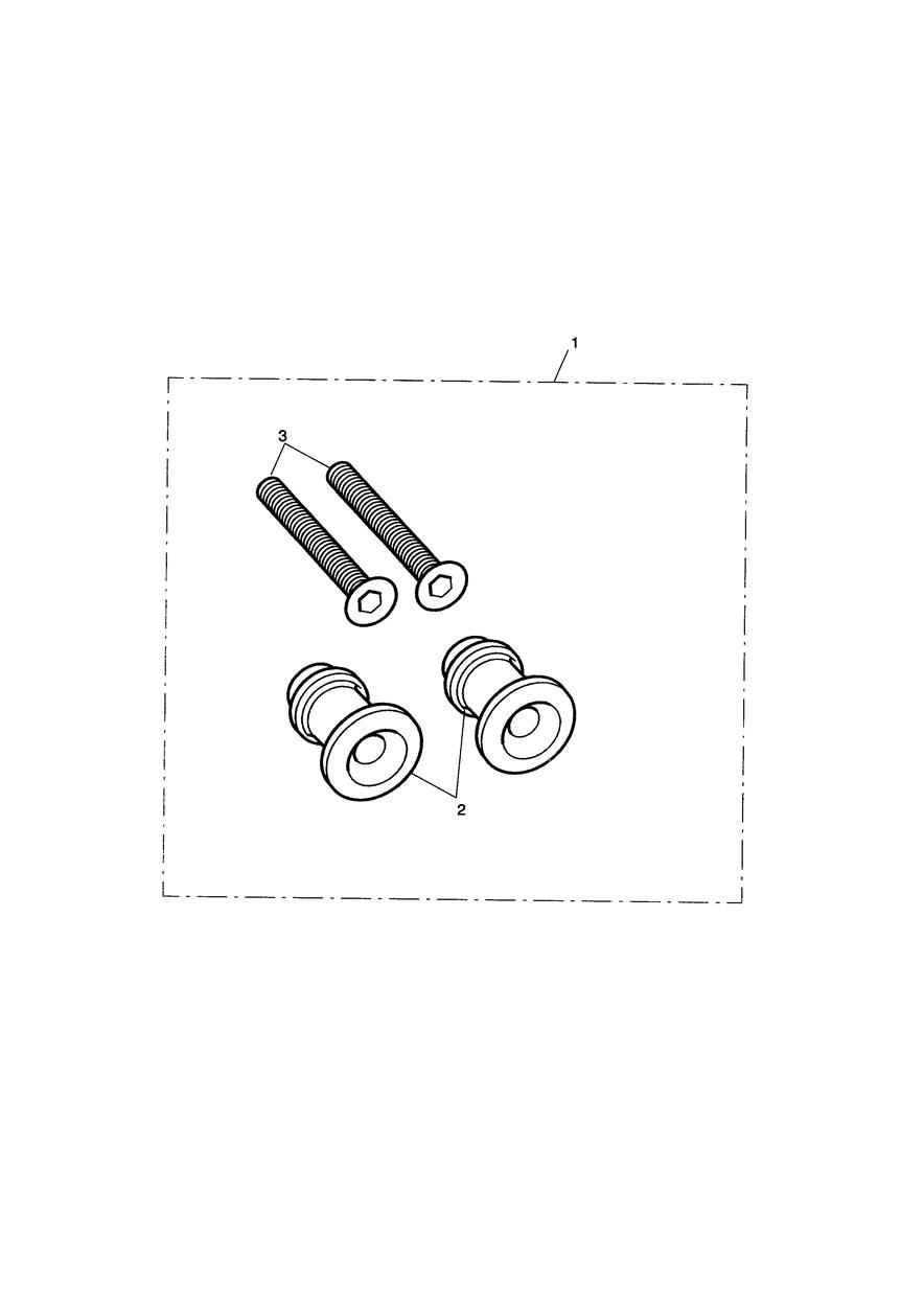Anodised Paddock Stand Bobbins Kit, Black exploded diagram