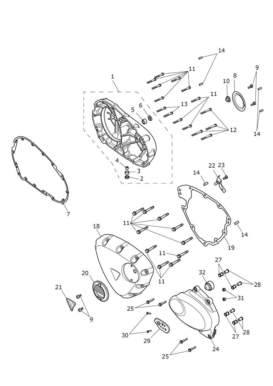 Engine Covers exploded diagram