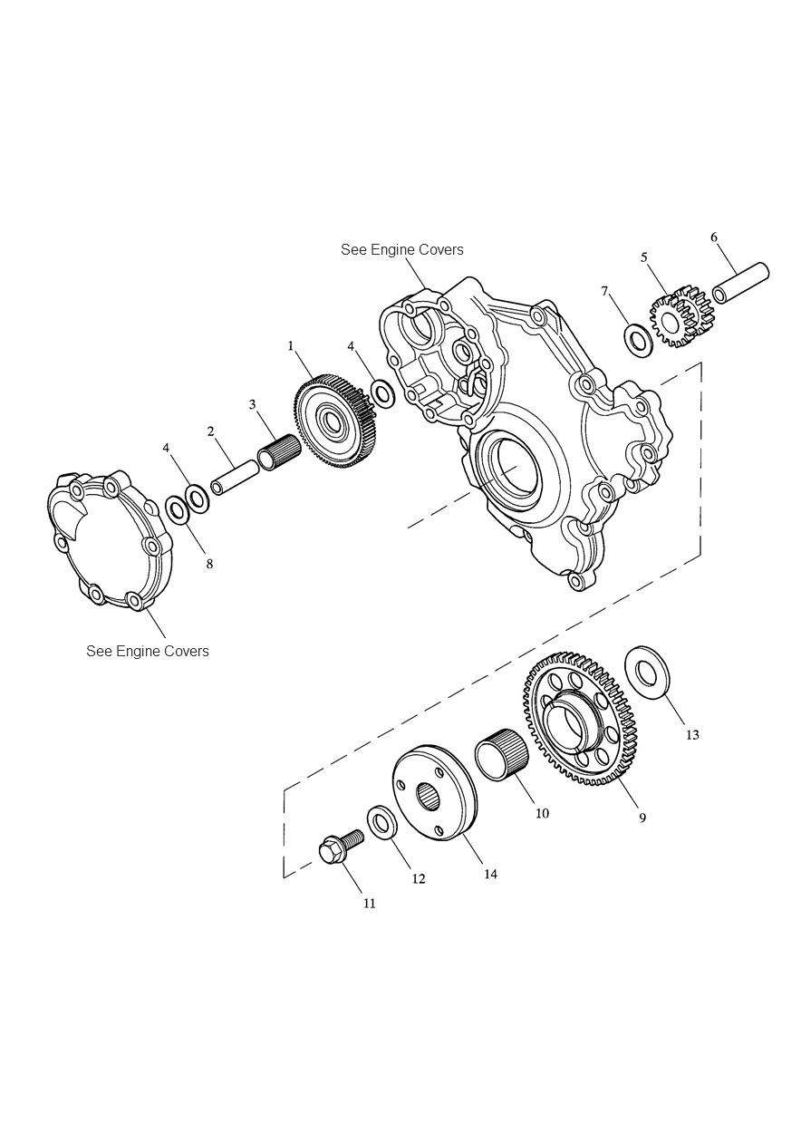 Starter Drive Gears exploded diagram