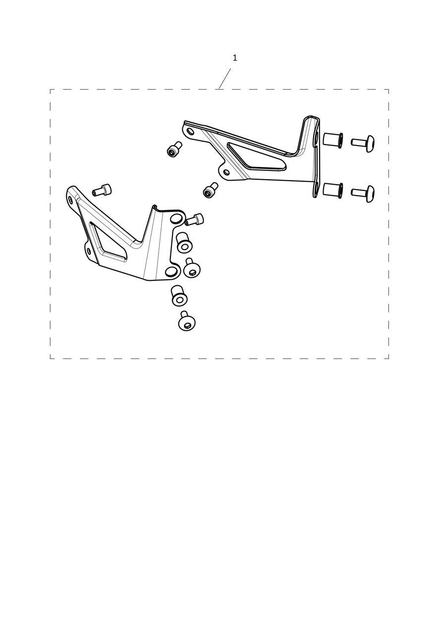 Flyscreen Mounting Kit exploded diagram