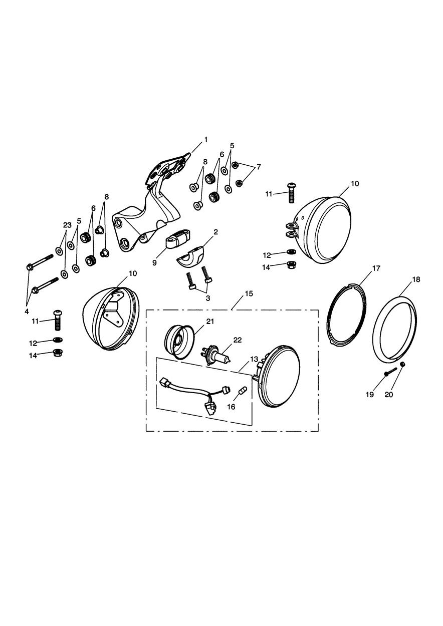 Headlight Assembly exploded diagram