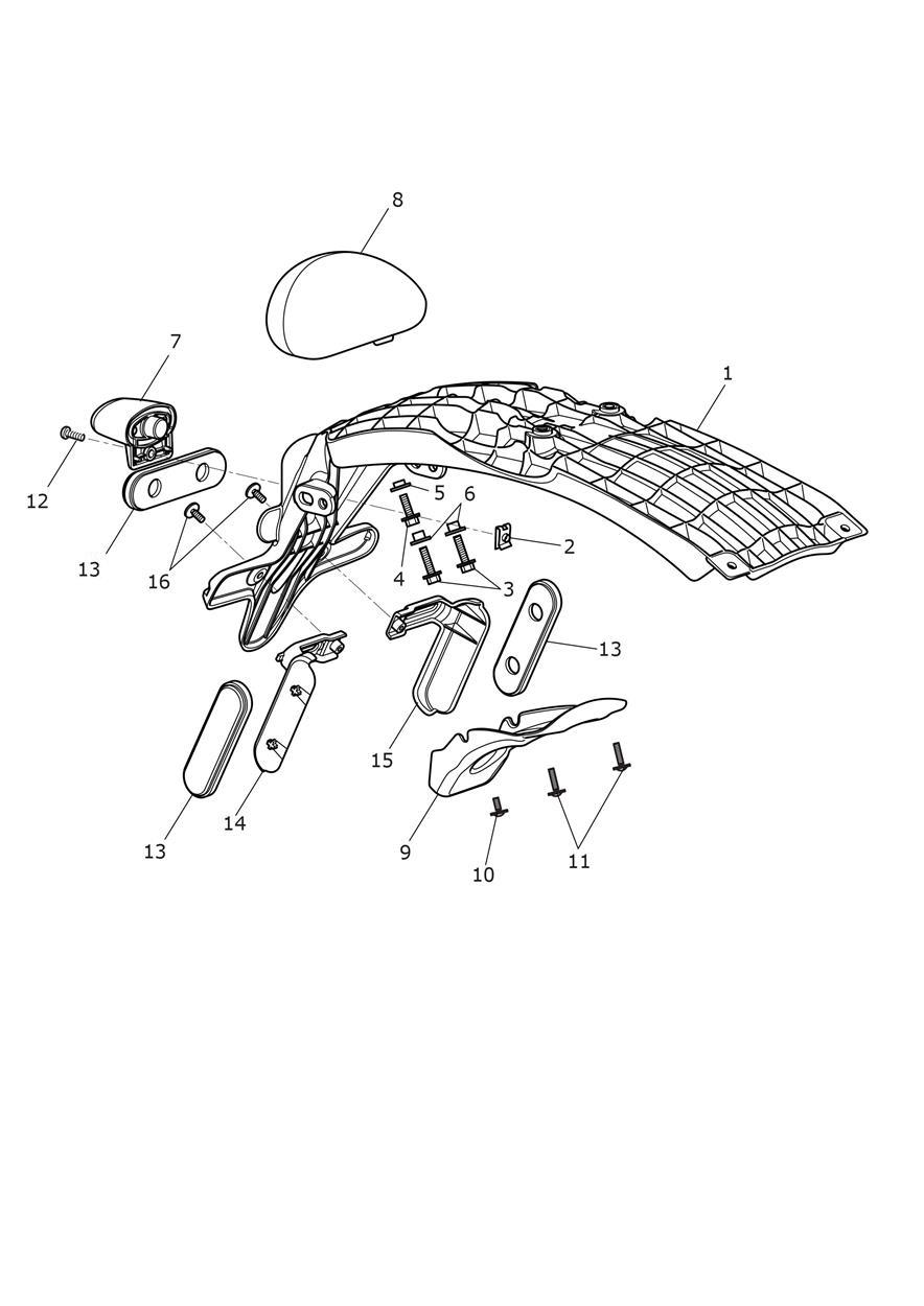 Rear Light exploded diagram