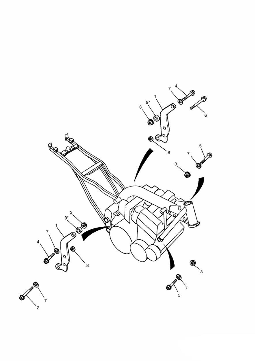 Linkage Carrier/Engine Mounting Bolts exploded diagram