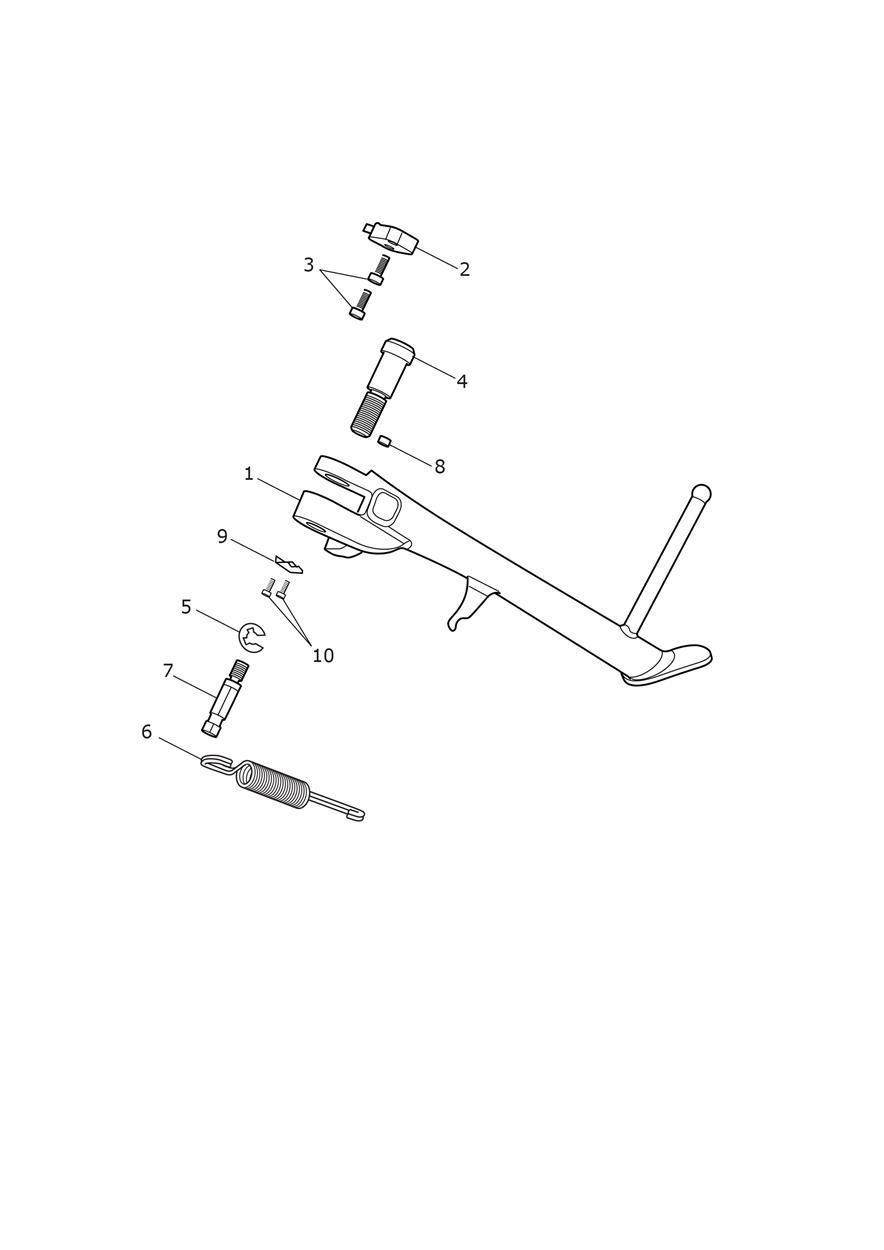 Sidestand exploded diagram