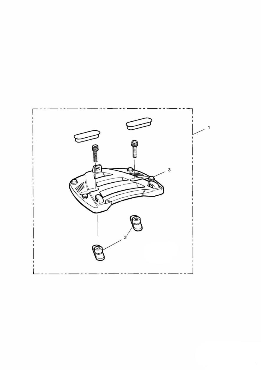 Top Plate Conversion (Givi Pannier) exploded diagram