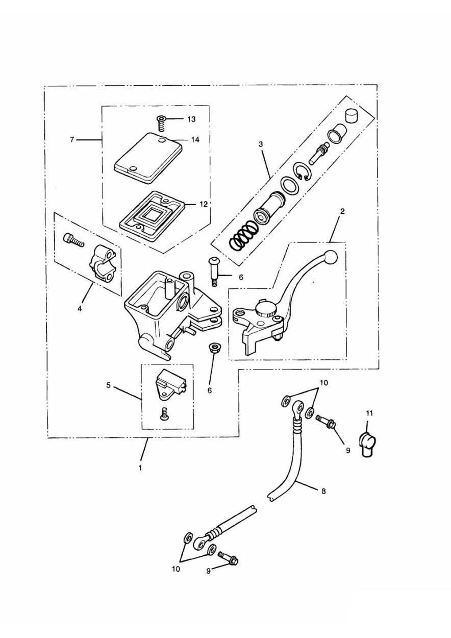 Clutch Master Cylinder exploded diagram