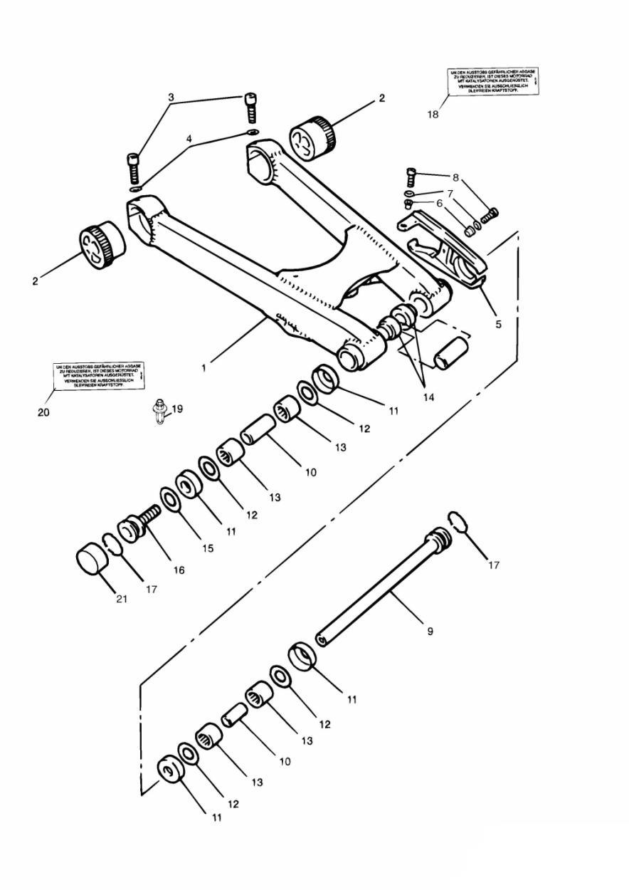 Swinging Arm exploded diagram