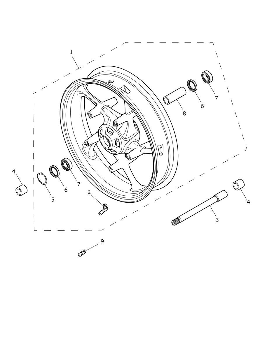 Front Wheel exploded diagram