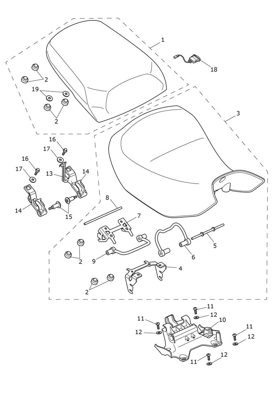 Seats exploded diagram