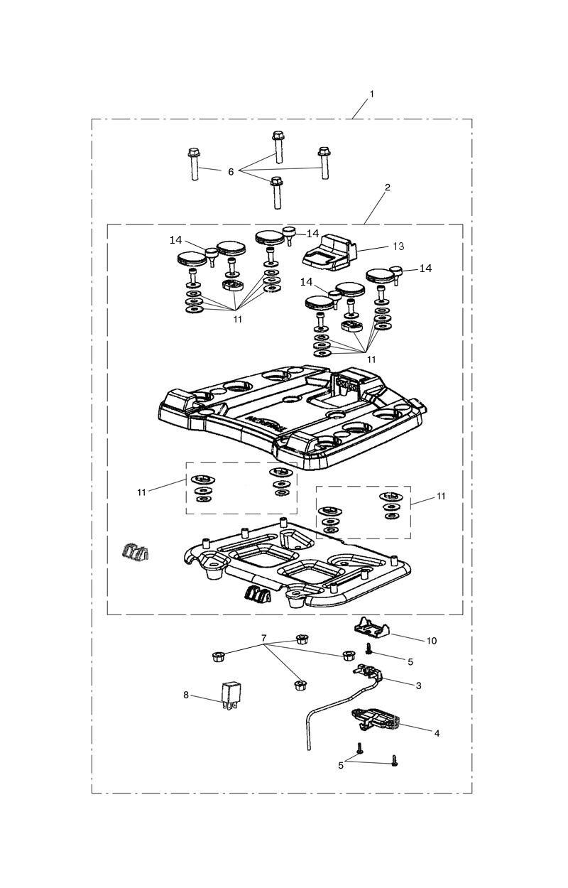 Sliding Carriage Kit exploded diagram