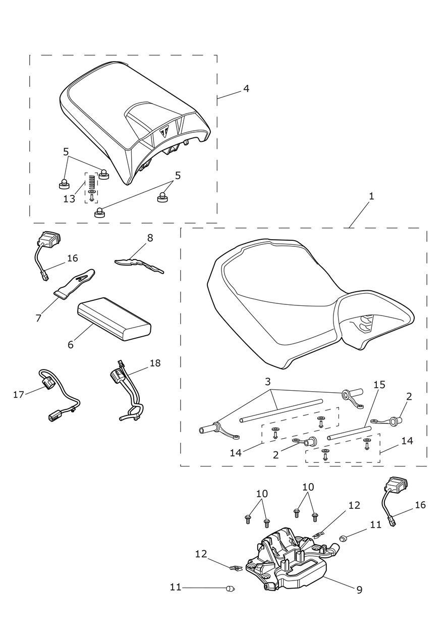 Seat exploded diagram