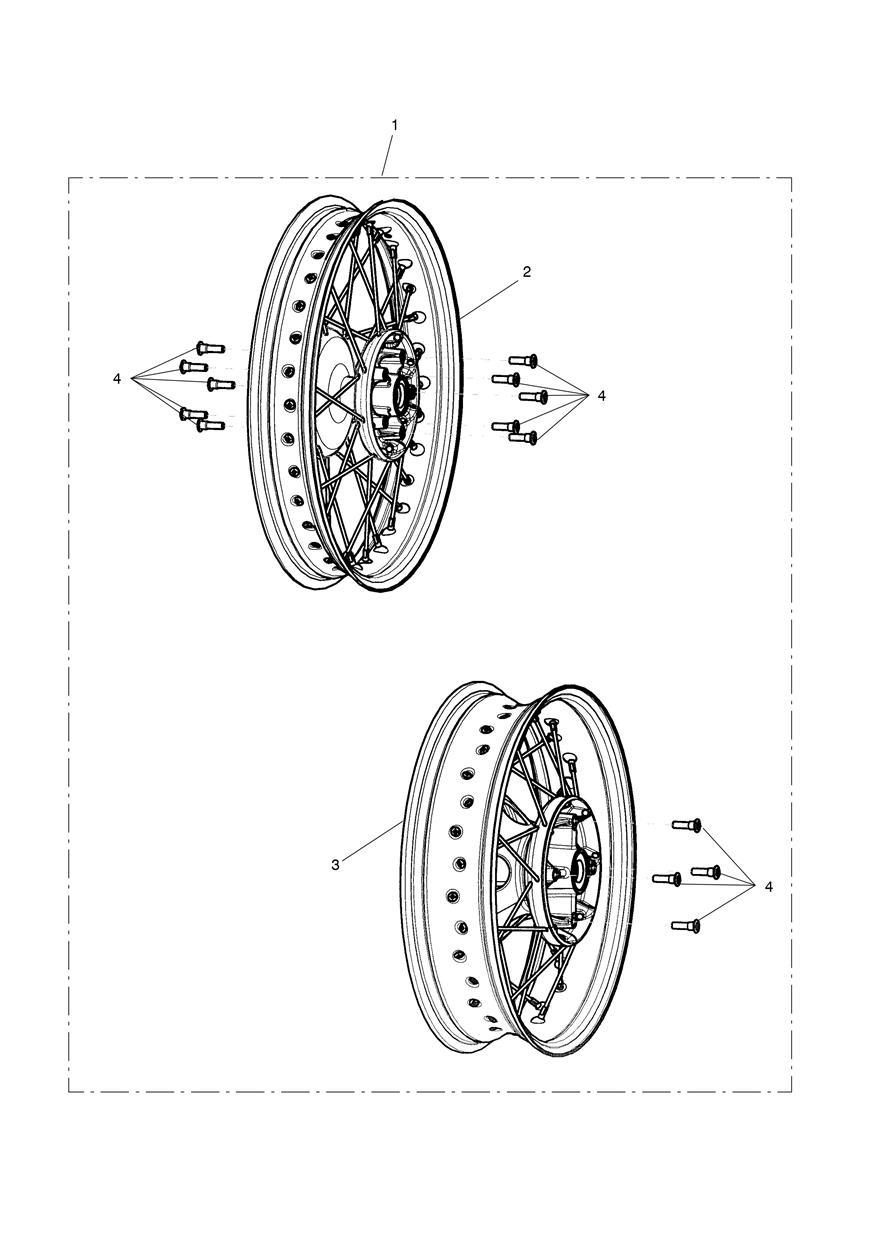 Wheels Kit, Black exploded diagram
