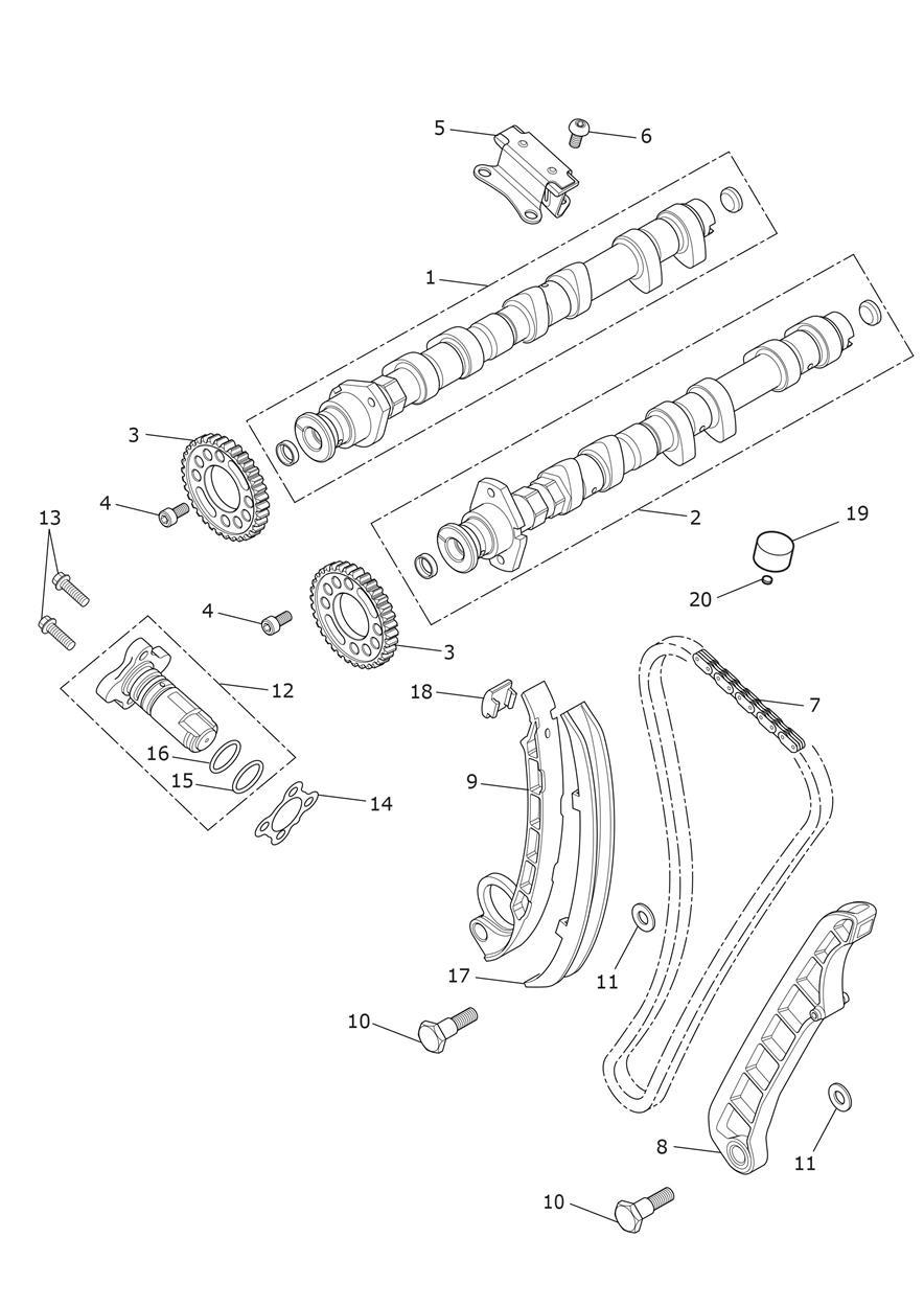 Camshaft & Camshaft Drive exploded diagram