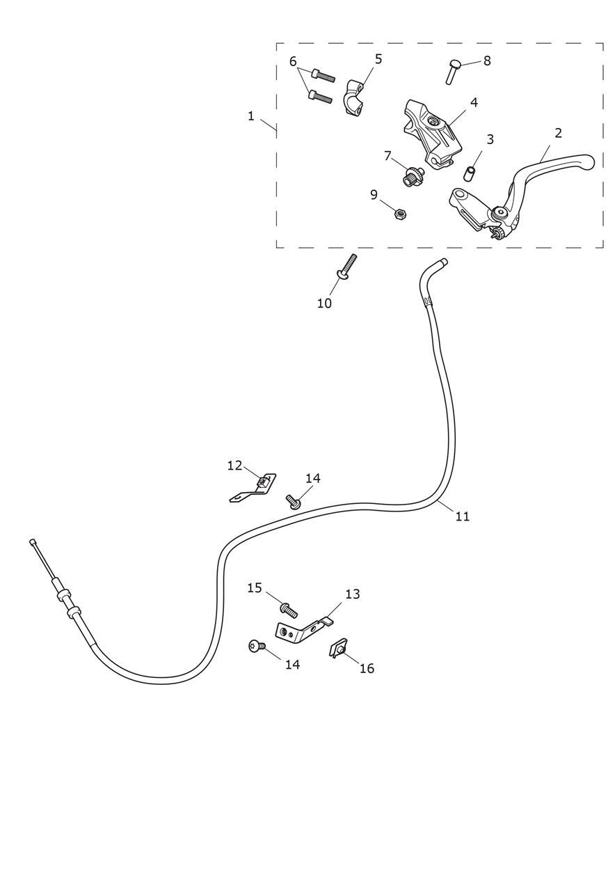 Clutch Controls exploded diagram