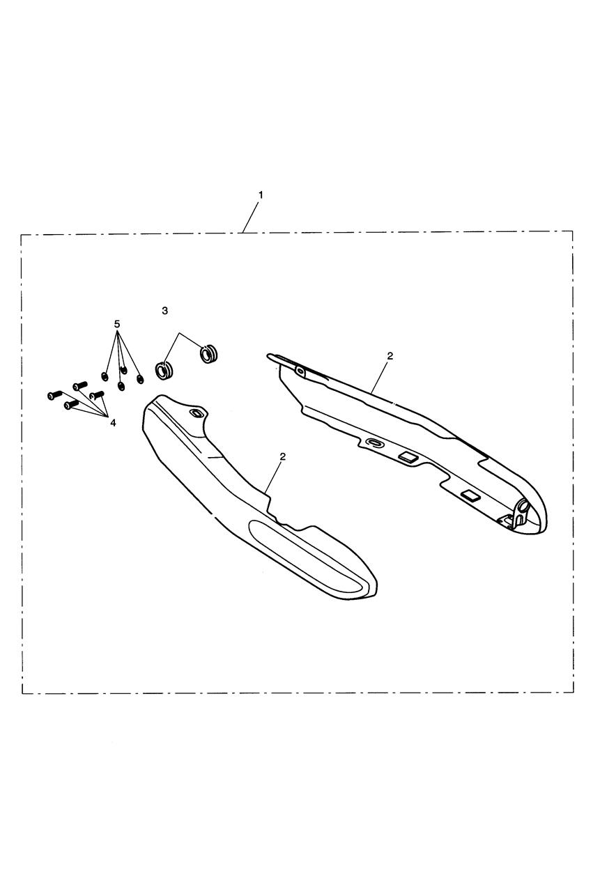 Swingarm Cover Kit, Chrome exploded diagram