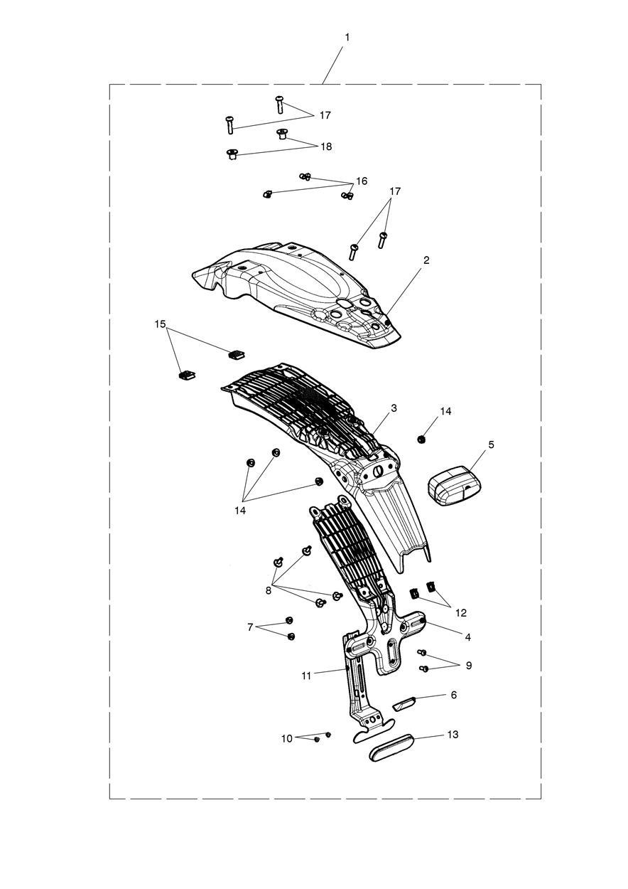 Fender Removal Kit exploded diagram
