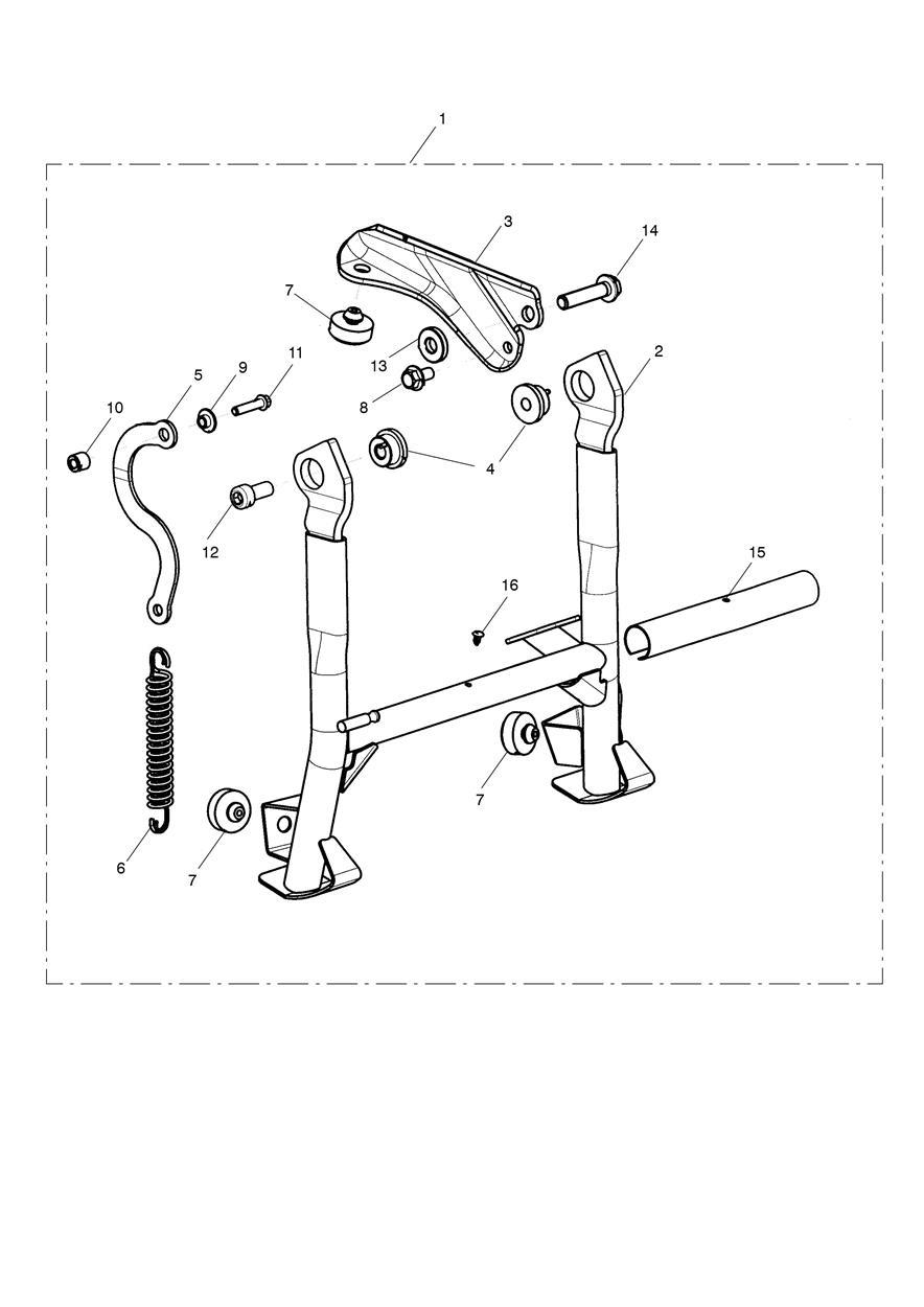Centrestand Kit exploded diagram