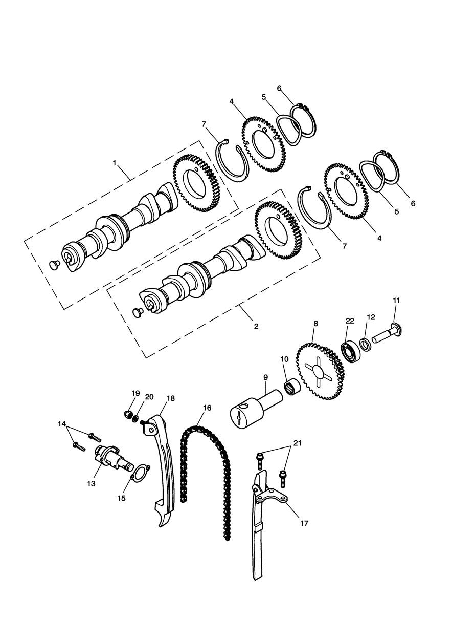 Camshaft & Camshaft Drive exploded diagram