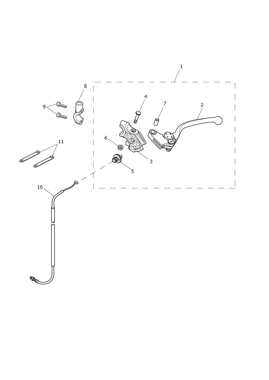 Clutch Controls exploded diagram