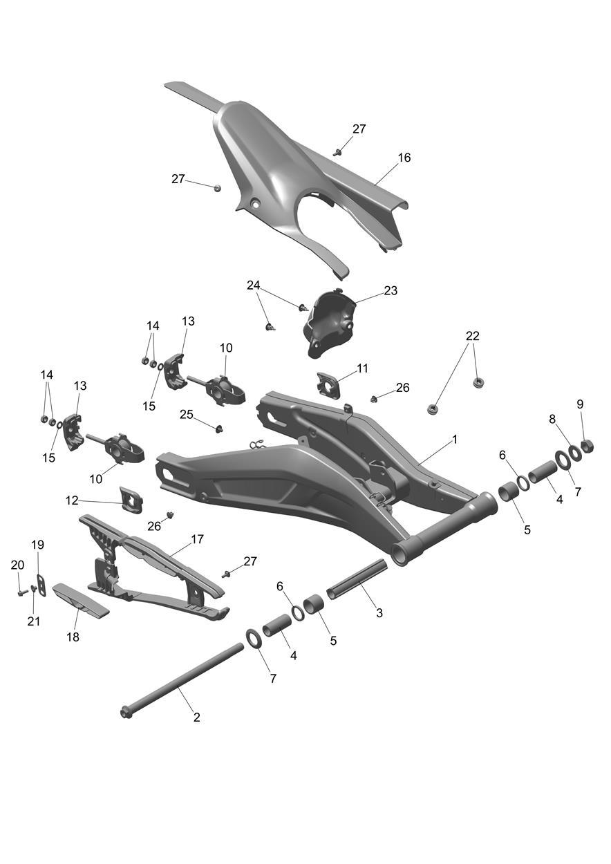 Swingarm Assembly exploded diagram