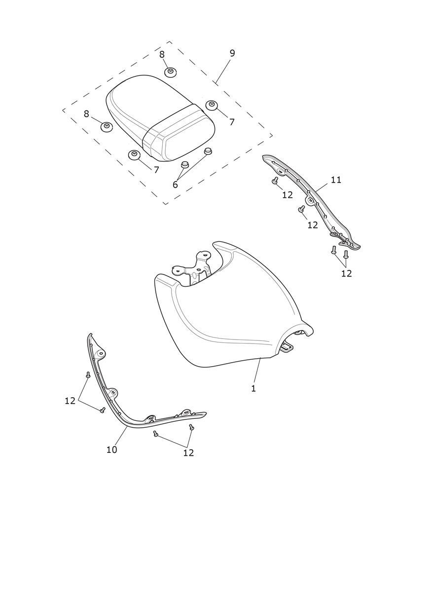 Seats exploded diagram
