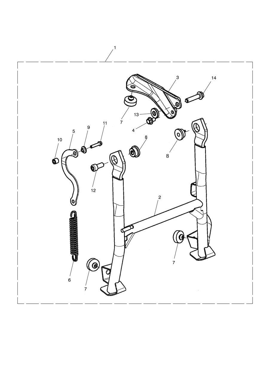 Centrestand Kit exploded diagram