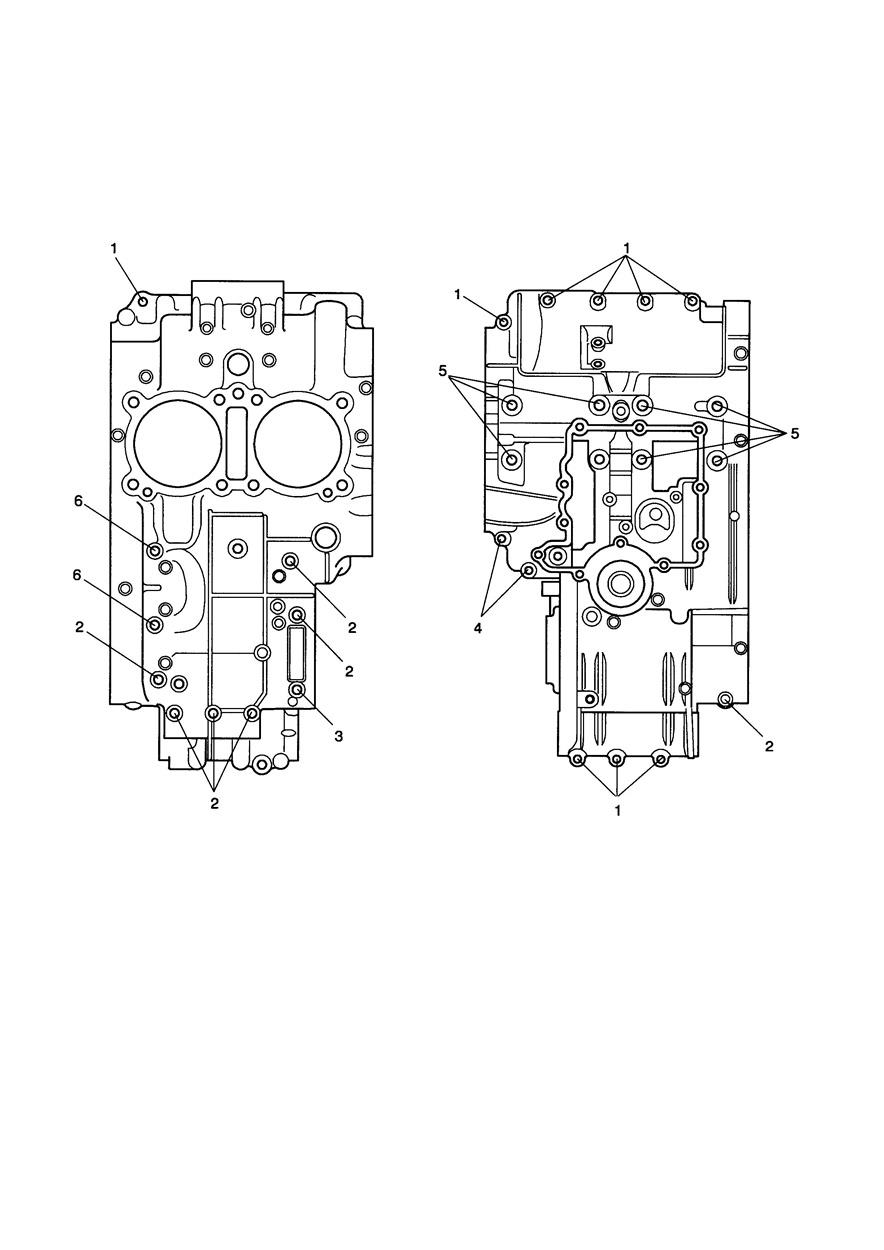 Crankcase Bolts exploded diagram