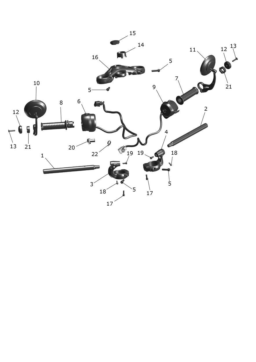 Handlebars & Mirrors exploded diagram