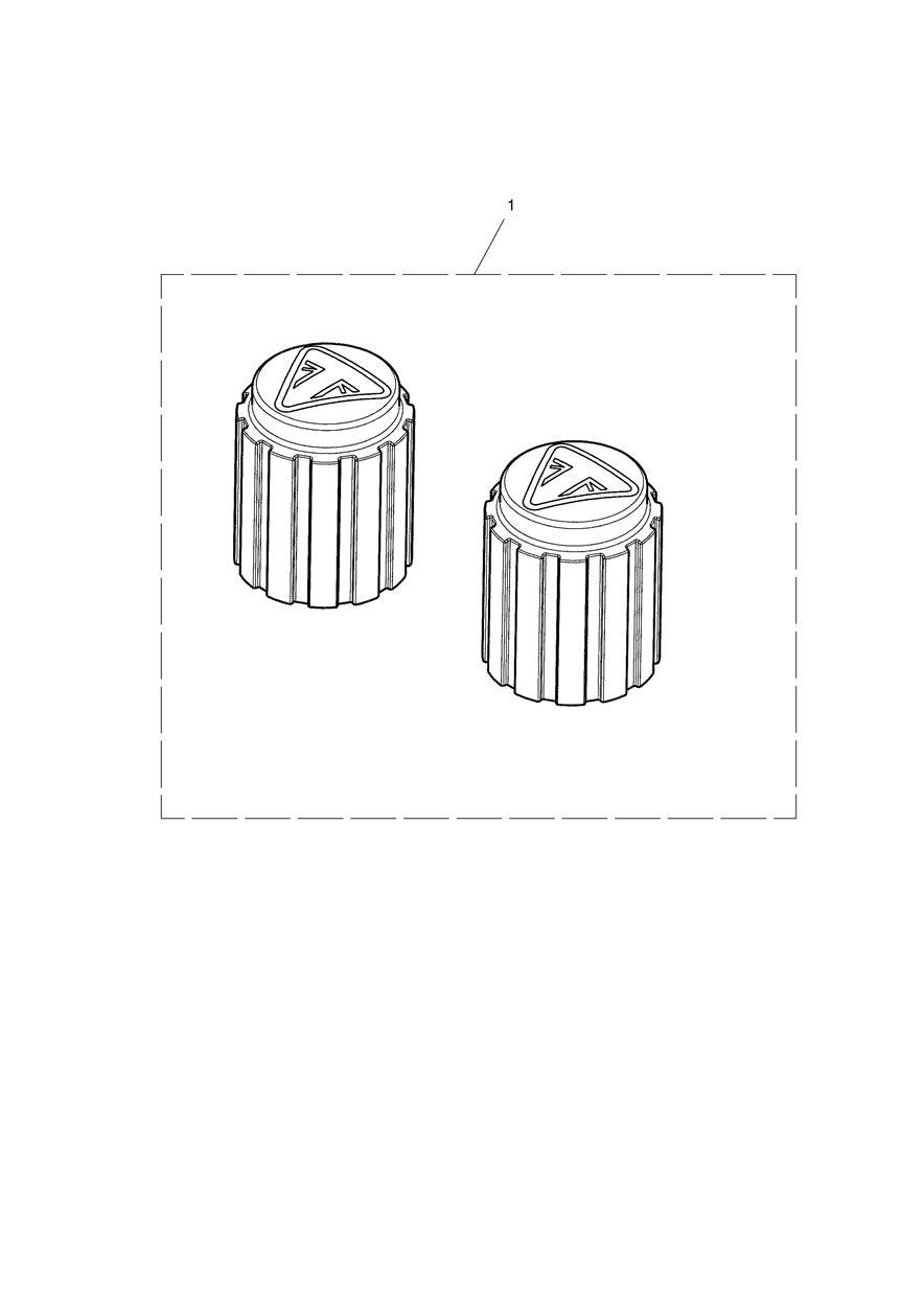 Valve Cap Kit, Laser Etch, Black exploded diagram