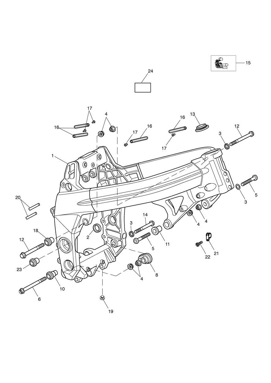 Main Frame & Fittings exploded diagram