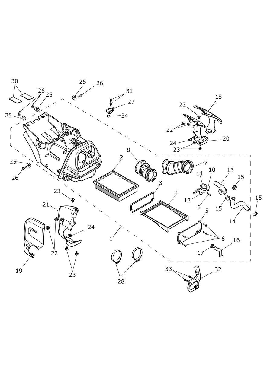 Airbox exploded diagram