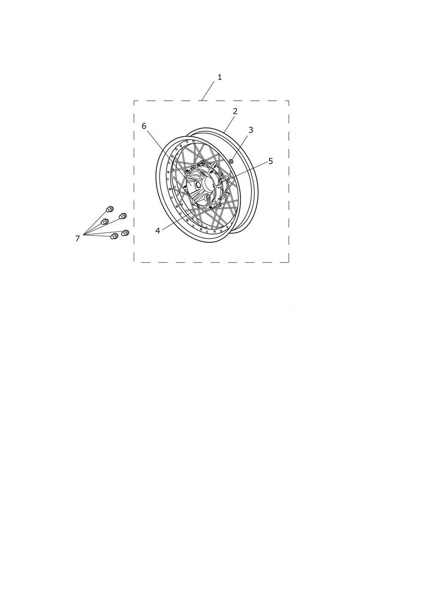Rear Wheel - Spoked exploded diagram