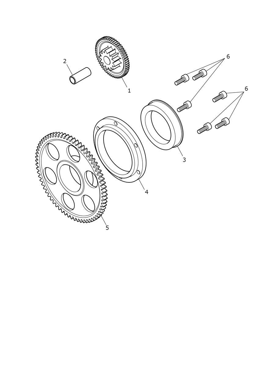 Starter Drive Gears exploded diagram
