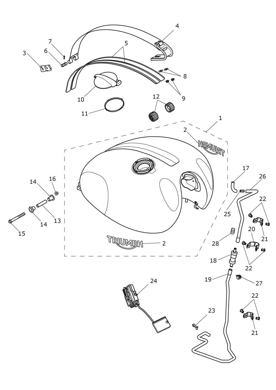 Fuel Tank - Black Tanks exploded diagram