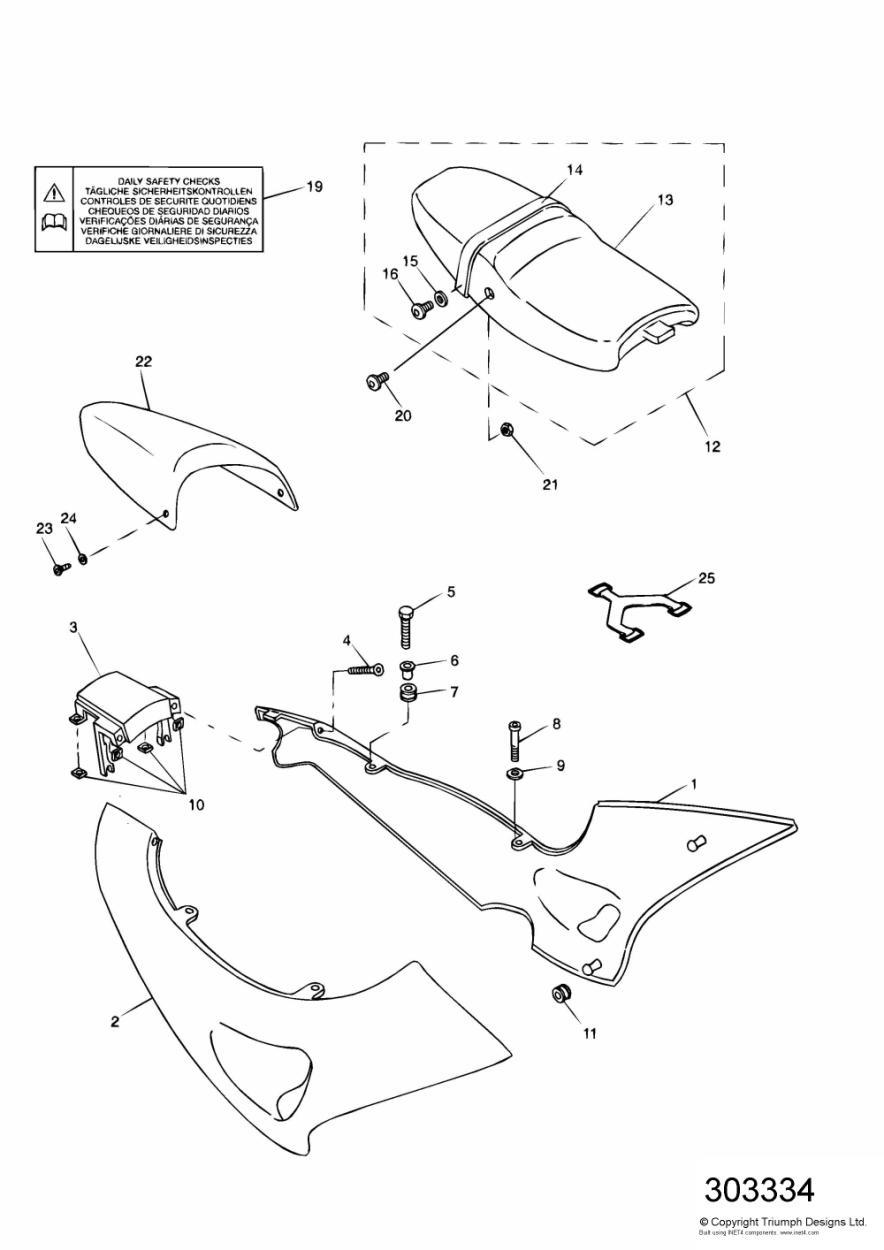 Bodywork - Side Panels exploded diagram